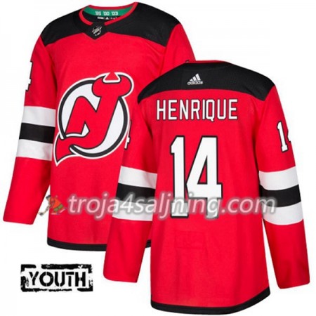 New Jersey Devils tröja Adam Henrique 14 Röd 2017-2018 Adidas Authentic - NHL Tröjor Barn